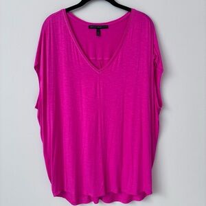 White House Black Market Pink jet setter tee